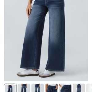 HALARA Indigo Wide Leg Jeans